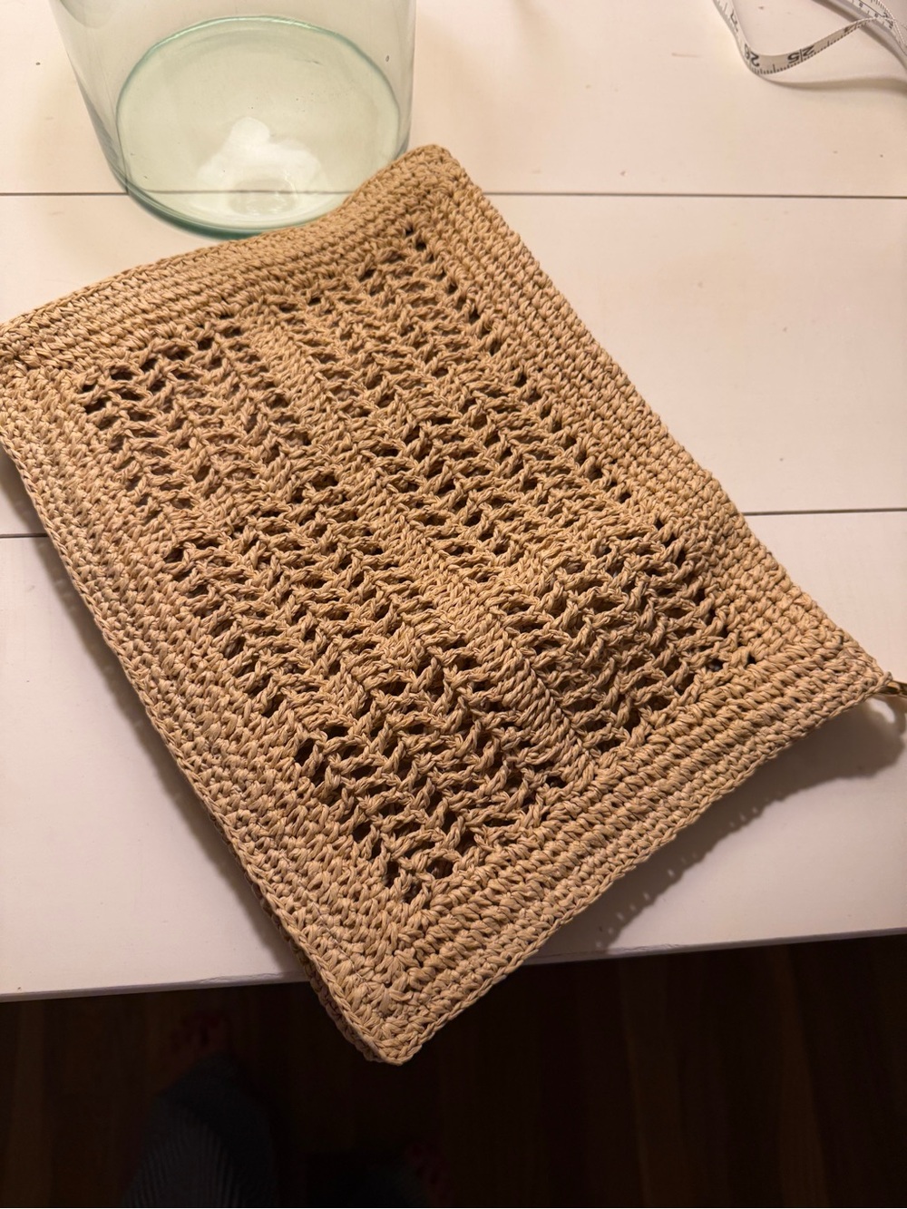 Tory Burch Straw Crochet Clutch in Natural Tan - Picture 3 of 5